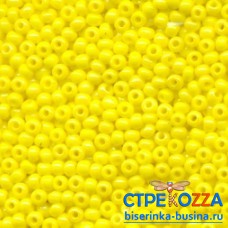 84110 Бисер Чехия круглый 10/0, желтый перламутр, 1-я категория, 50гр